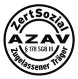 Zugelassener Träger nach dem Recht der Arbeitsförderung für die auf dem Zertifikat eingetragenen Fachbereiche. Dieses Zertifikat ist gültig bis 04.02.2025.